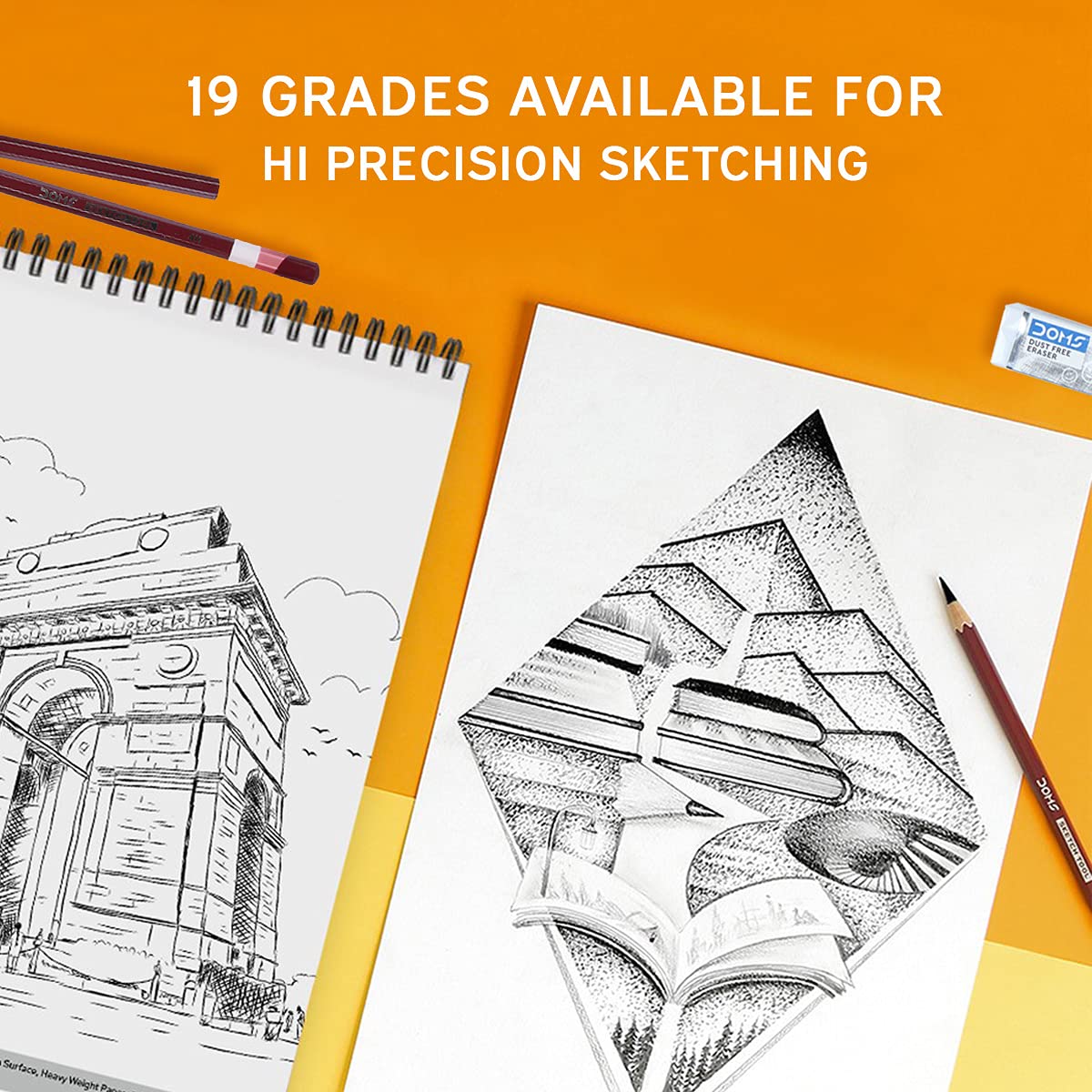 Doms Drawing & Sketching 2B Graphite Pencils