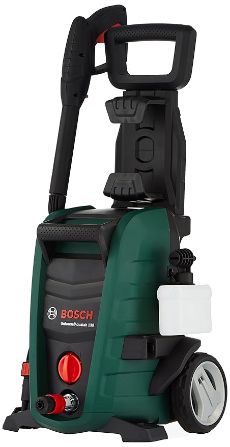 BOSCH Universal Aquatak 130 High-Pressure Washer | 1700W Motor | 130 Bar, 3-in-1 Nozzle (Rotary, Fan-Jet, Pencil Jet), Detergent System, 6m Hose, Compact & Portable for Car & Bike Wash, Patio, 7.9 kg (RD)