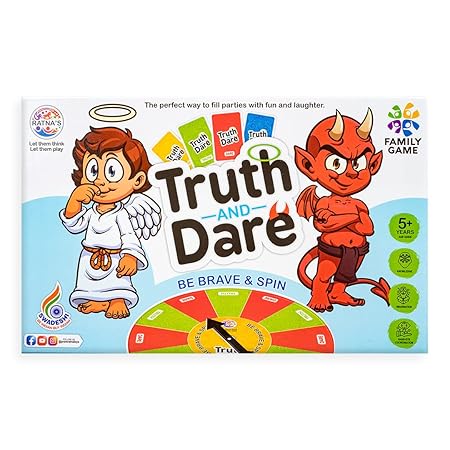 Ratna's Truth & Dare Party Board Game Picnic Family Games for Kids & Adults