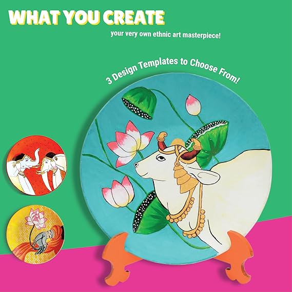 PIDILITE Paint Your Own Pichwai Art on a Plate Painting kit | Buy Painting Set/Kit for Kids 10 Year Old