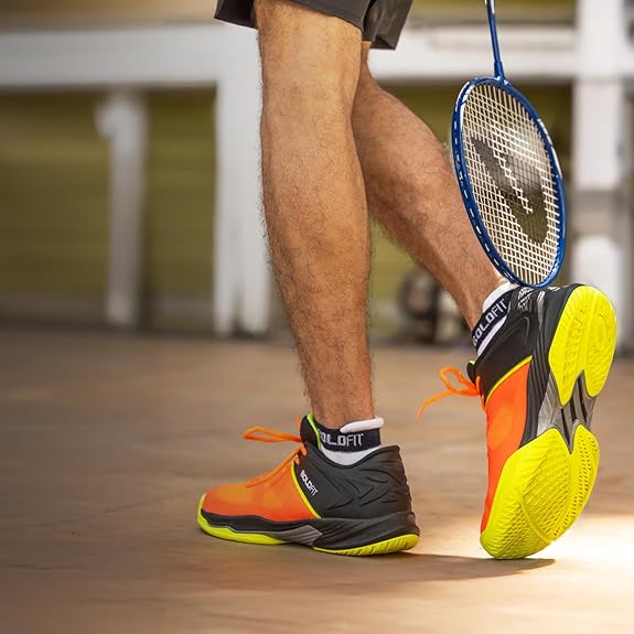 Boldfit Badminton Shoes Shuttle Badminton Shoes Men Non Marking Shoes for Badminton Men Badminton Shoes for Man Non Marking Shoes Badminton Anti Skid Breathable Shoes for Men