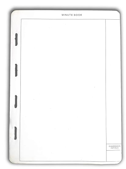 SARASWATI Minutes Sheet White Color"Capsule" - A4 Size - Used for Companies Act - 100 Sheets