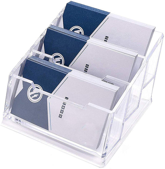 Creatives 3 Comperments Pen Holder Tabel Stand, Pen Stand, Office Table, Card Holder, Organizer