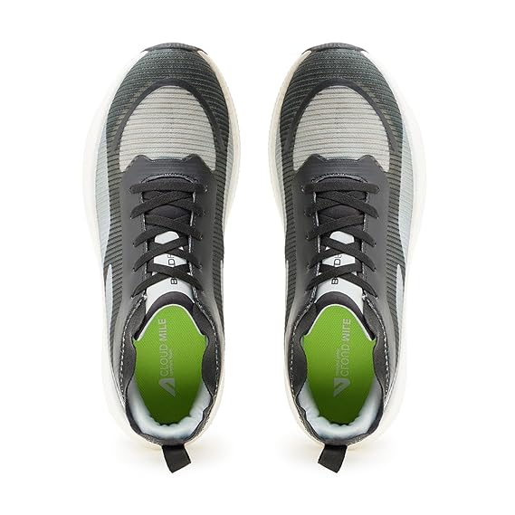 BoldFit Running Shoes for Men - Anti-Slip Sports Shoes With Soft Sole Extra Grip for Running, Jogging, Regular Gym - Black-Grey (ASL)