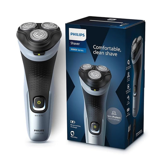 Philips Electric Shaver For Men, Skinprotect Technology, Wet And Dry Shave, 3D Floating Heads, 27 Self Sharpening Blades, Pop-Up Trimmer, Cordless, Waterproof X3063/03