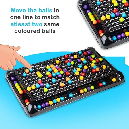 Ratnas Double Trouble Jumbo Colourful Rainbow Ball Matching Candy Crush Board Game for 2 to 4 Players Family Game