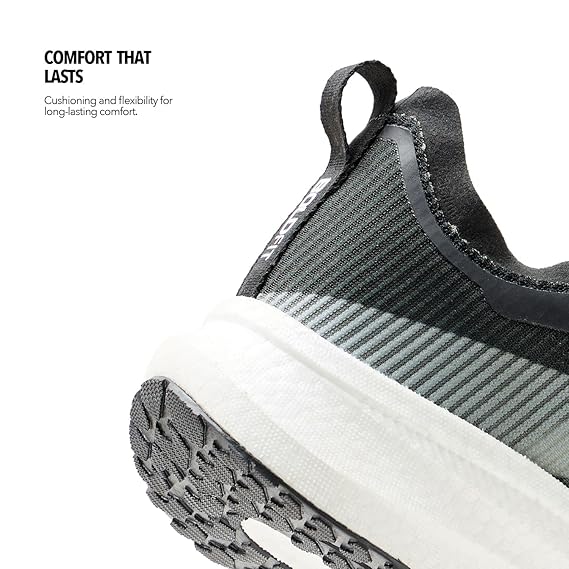 BoldFit Running Shoes for Men - Anti-Slip Sports Shoes With Soft Sole Extra Grip for Running, Jogging, Regular Gym - Black-Grey (ASL)