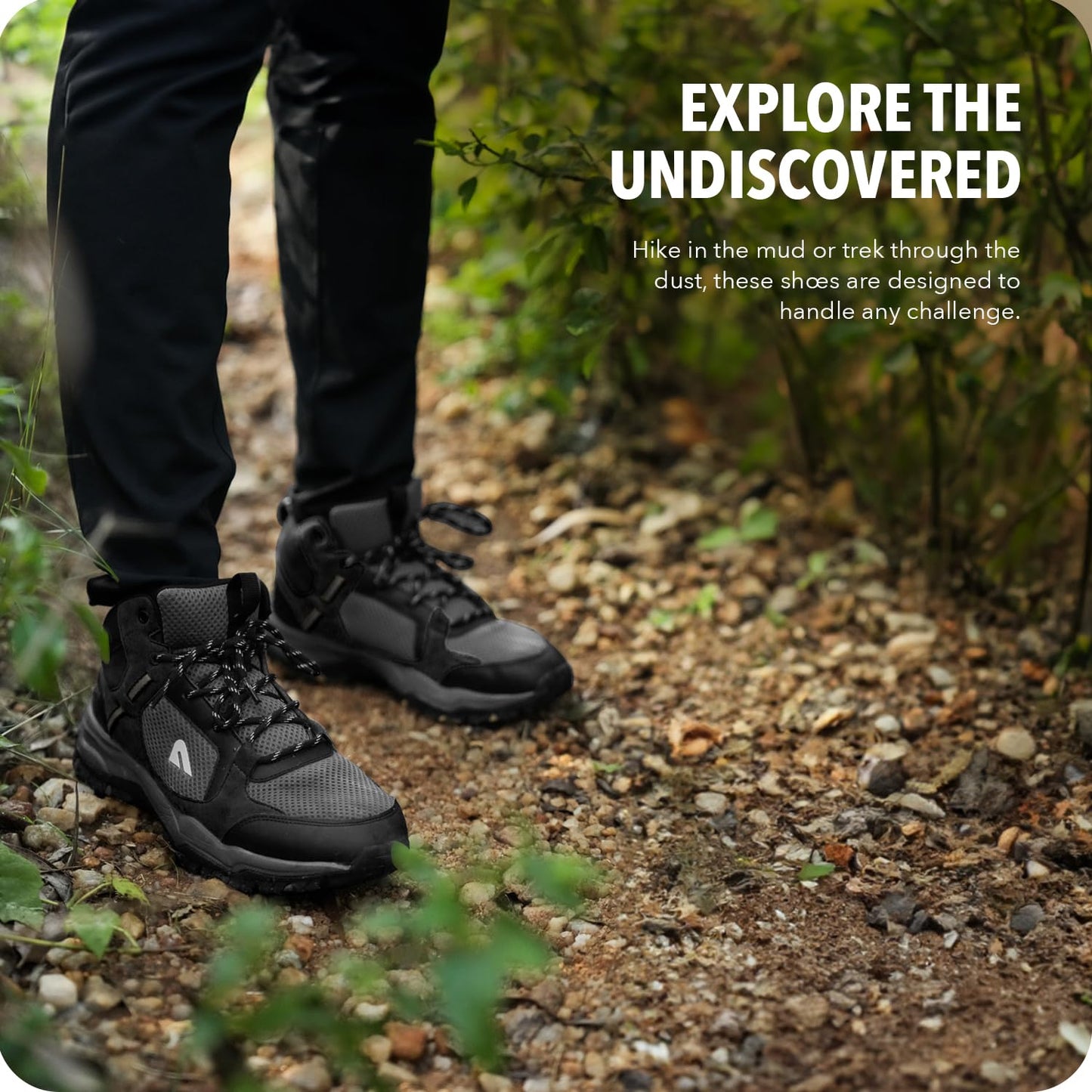 Boldfit Trekking Shoes for Man Outdoor Hiking Shoes for Man High Neck Footwear for Men Anti Skid Trekking Boots Water Repellent for Men Breathable Hiking Boots Riding Shoe for Bikers laceup Biker shoes (ASL)