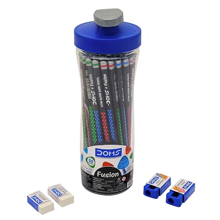Doms Fusion Pencil 50 Pcs Pencil Sipper, Ink black