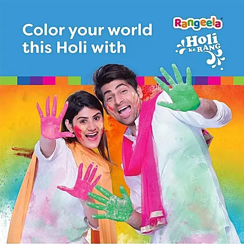 Pidilite Rangeela Holi Ke Rang Colours/Gulal - Non Toxic, Skin Friendly, Assorted Colours, 60 g (Pack of 4) - Image #6