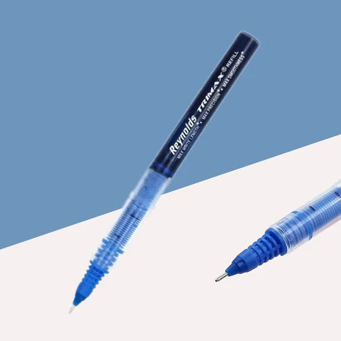 Reynolds Trimax Pen Refills Blue | Sharp Tip for Precision Writing | Smooth Flow of Ink | Smudge Free Writing Experience