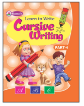 Kamal Cursive Writing Book for Kids | Paperback, Kamal Book Depot | Smart Books For Smart Kids | Part - 4