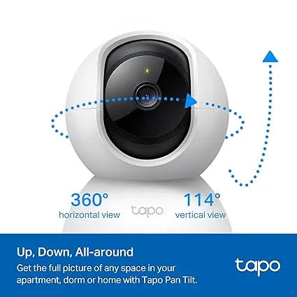 Tapo TP-Link C200 360° 2MP 1080p Full HD Pan/Tilt Home Security Wi-Fi Smart Camera| Alexa Enabled| 2-Way Audio| Night Vision| Motion Detection| Sound and Light Alarm| Indoor CCTV White - Image #5