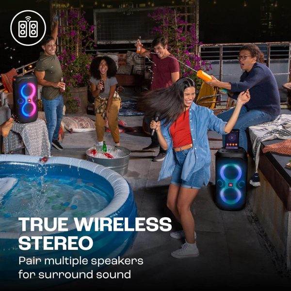 JBL Partybox 110 | Wireless Bluetooth Party Speaker| 160W Monstrous Pro Sound| Dynamic Light Show| Upto 12Hrs Playtime | Built-in Powerbank | Guitar & Mic support PartyBox App (Black) (TS)