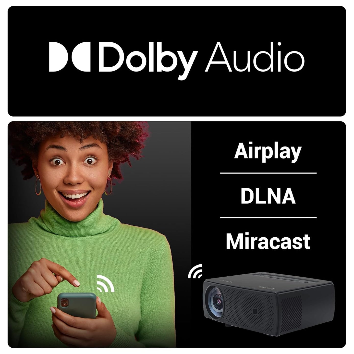 ZEBRONICS PIXAPLAY 15 Smart LED Projector with Dolby Audio, 5500 lumens, 4K Support, 180 Inch Screen Size, Supports Miracast, Bluetooth, USB, HDMI, WiFi, APP Support, 1080p Native