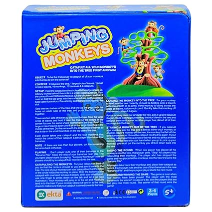 (Ekta) Jumping Monkeys Big Board Game Family Game, Multi Color