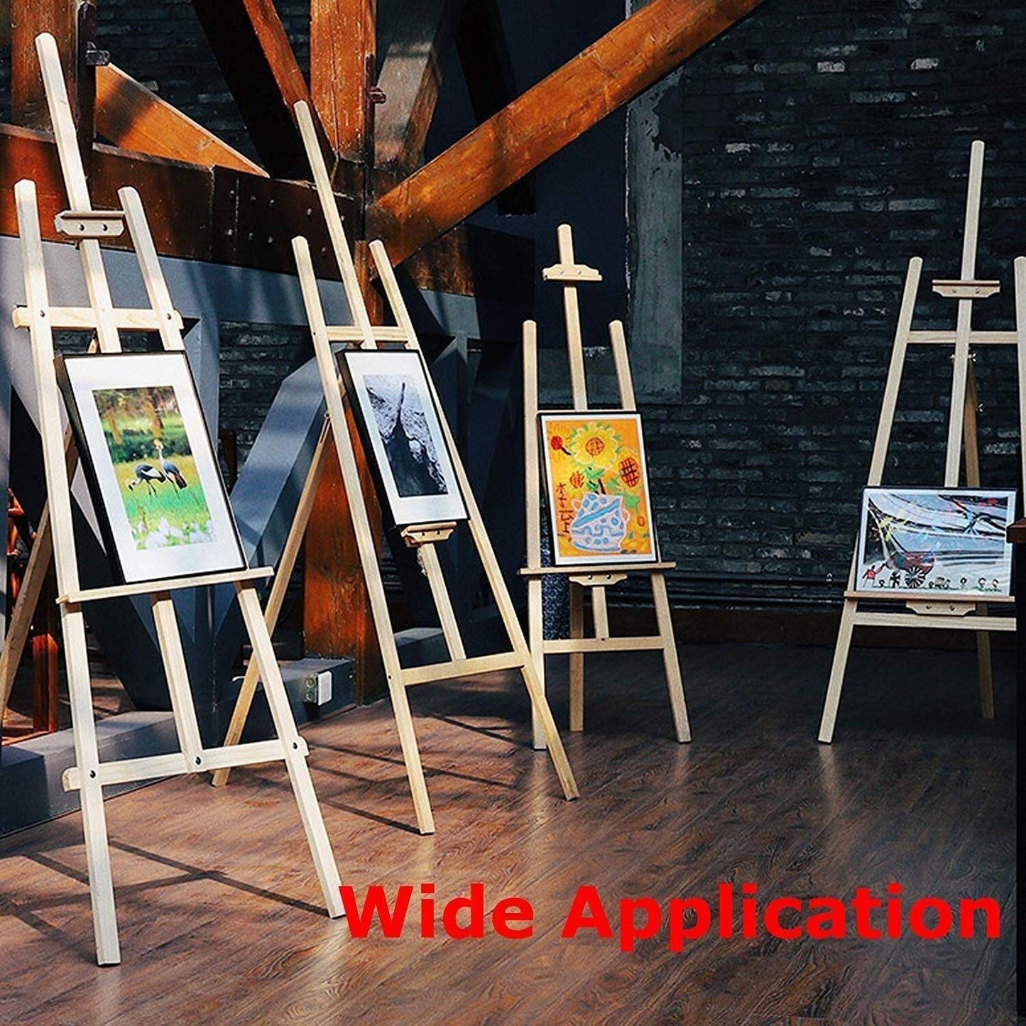 Digismart Wooden Display Adjustable Stand Heavy Artist Easel 3 Legs for Painting, Holding Pictures, Display and Advertisements. 3 Feet (90 cm). Showroom Display, Painting, Drawing. (Wooden)