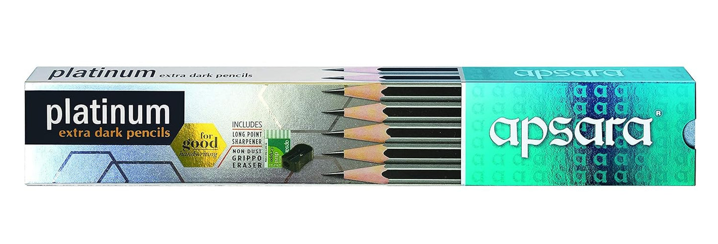 Apsara Platinum Extra Dark Pencils - Pack of 10