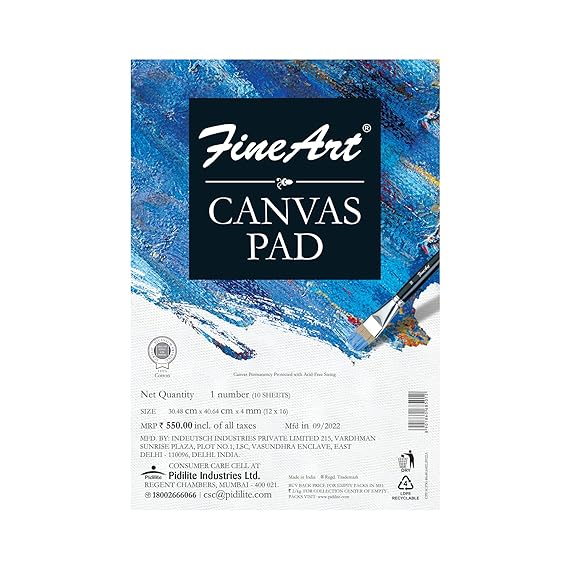 Fine Art Cotton Acrylic Painting Canvas Pad