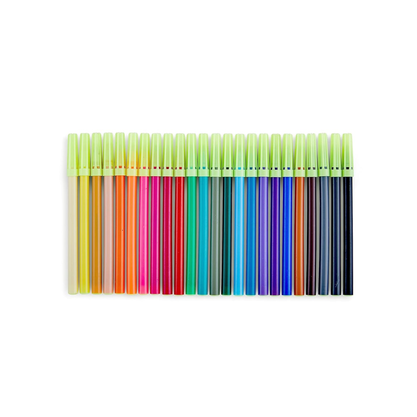Camlin Sketch Pens with Free Stencil - 24 Shades (Multicolor)