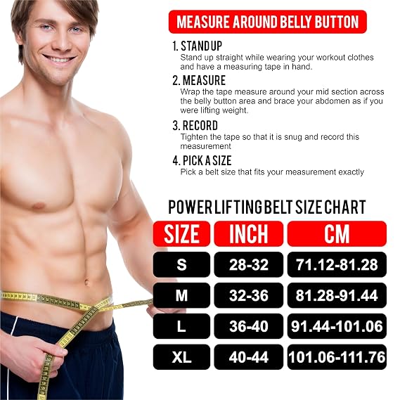 Skelton Weight Lifting Gym Belt-Medium | Leather Gym Belt for Workout with Padded Back Support | Dead Lift Belt (ASL)
