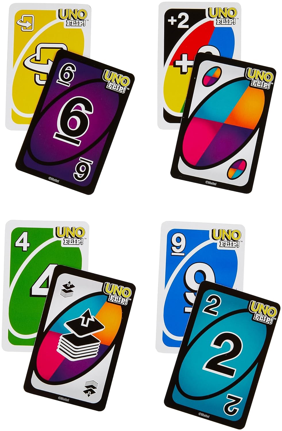 AMKAY Mattel Games Uno Flip Side Card Game, Multi color