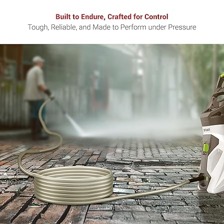 Dylect 12M Pressure Washer Outlet Hose Pipe – Durable, Flexible, Transparent Off White, Compatible with Most Pressure Washers (RD)
