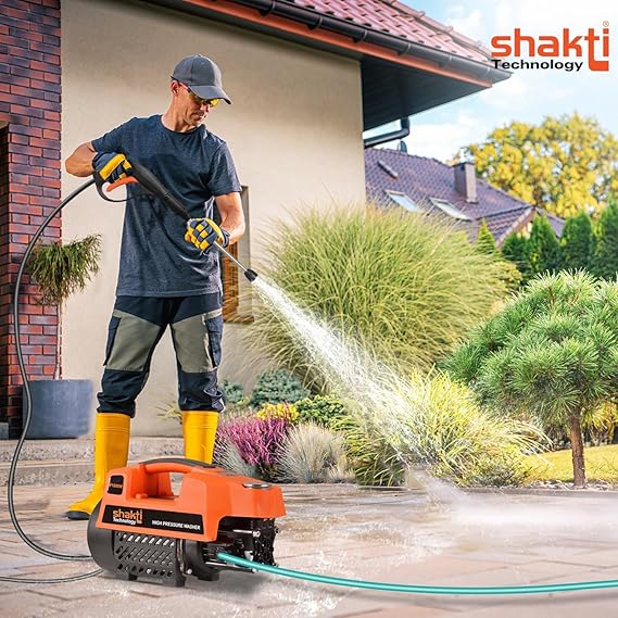 Shakti Technology S3 High Pressure Car Washer Machine 1800 Watts and Pressure 120 Bar for Cleaning Car, Bike & Home (S3) (RD)