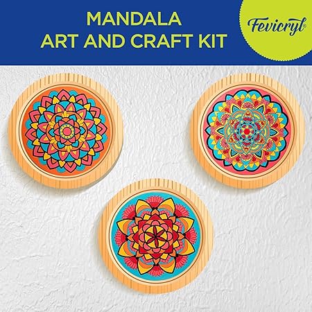 Fevicryl DIY Art of India Mandala Art kit | Acrylic Paints 6 Shades