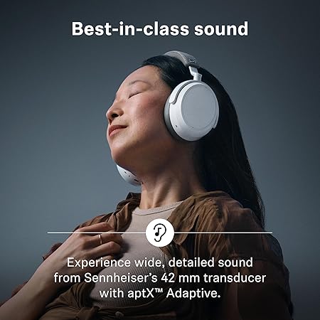 Sennheiser Momentum 4 Wireless Over Ear Headphones, German Design, ANC, 60h Battery, Customizable Sound, 4 Digital Mics for Crystal-Clear Calls, Multipoint Connectivity, 1 Yr Warranty, Graphite