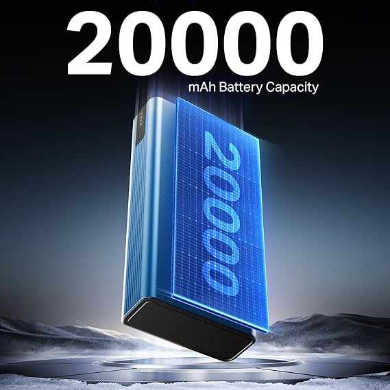 Boat Energyshroom PB435 20000 mAh 35W Super Fast Charging Power Bank, Smart 12 Layer Protection (4X Output Ports, Supports Android, iPhone, Tablets, Earbuds, etc.)