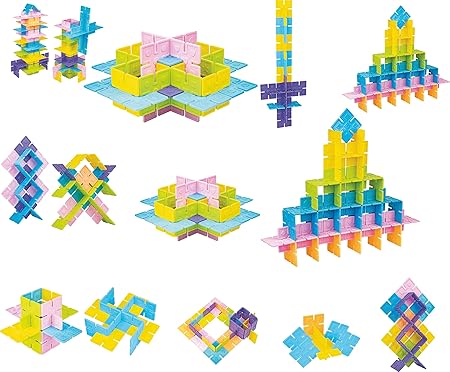 RATNA'S Toddlers Architect Building Set to Construct Different Models & Designs with 60 Colourful Tiles for Kids 3+ Years