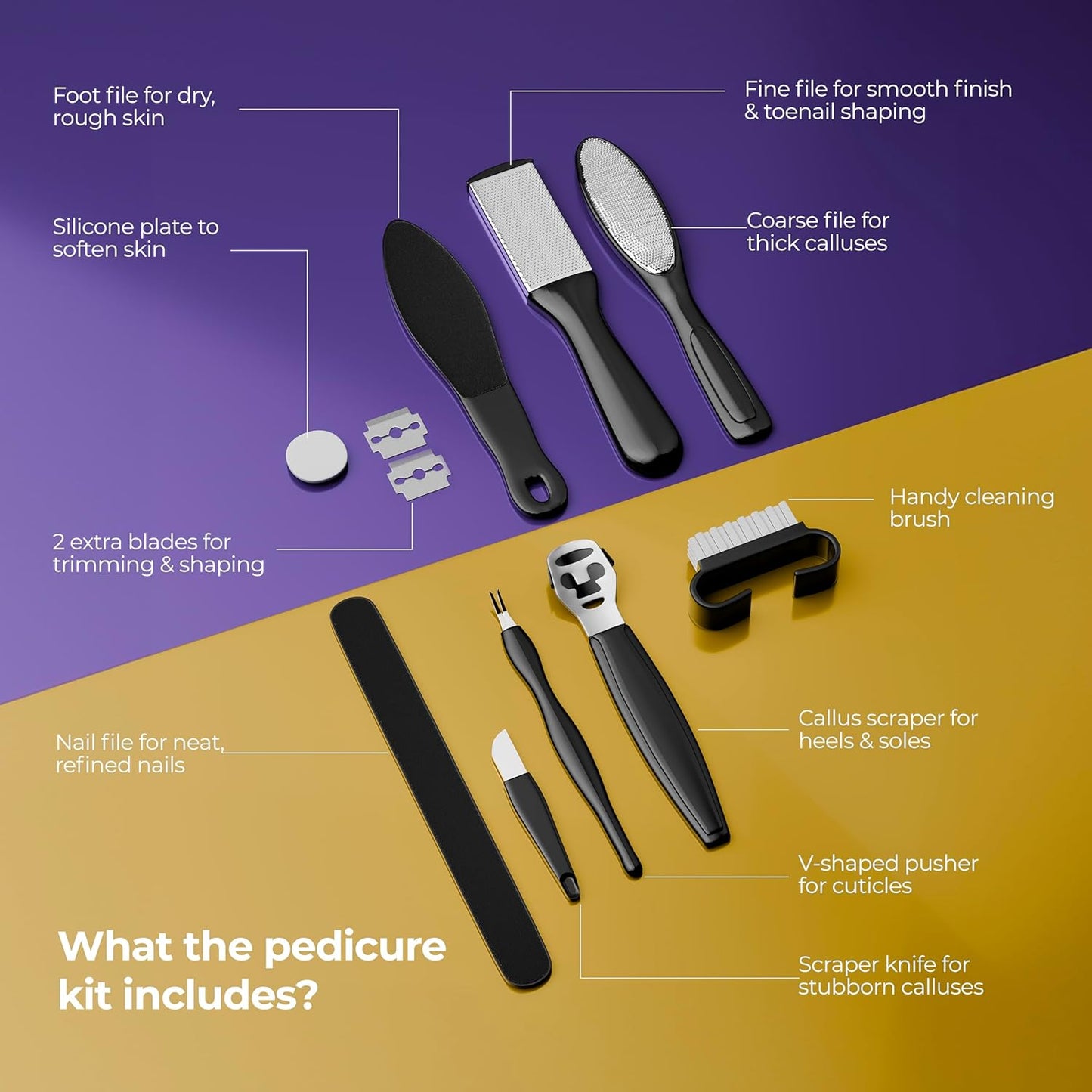 Lifelong PediGlide+ 14-in-1 Callus Remover | 14-in-1 Pedicure Kit | Electric Foot Scrubber | 3 Changeable Roller Heads | 3 Speed Settings | Crack Heel Repair | Dead Skin Remover | IPX6 Waterproof