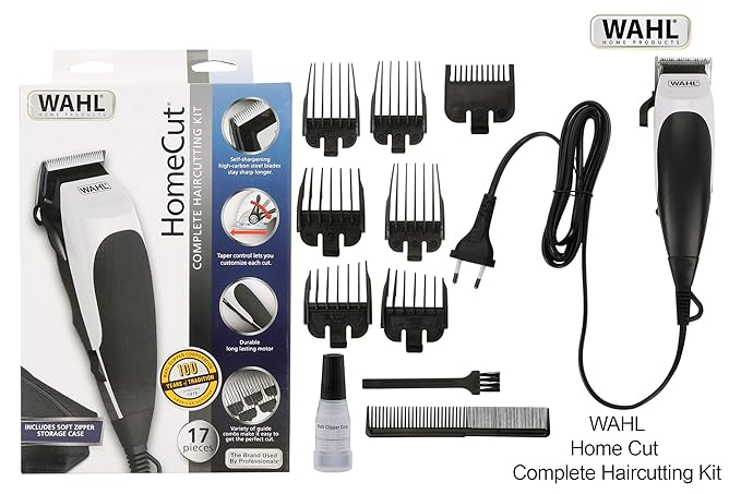 Wahl 9243-4724 Corded Home Cut Complete Hair Cutting Clipper; 10 Cutting Lengths;Thumb Adjustable Taper; Black