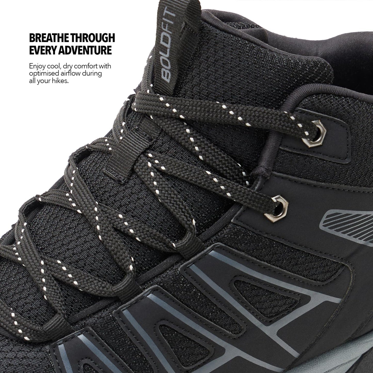 Boldfit Trekking Shoes for Man Outdoor high Neck ShoAnti Skid Trekking Boots Water Repellent, Outlander (ASL)