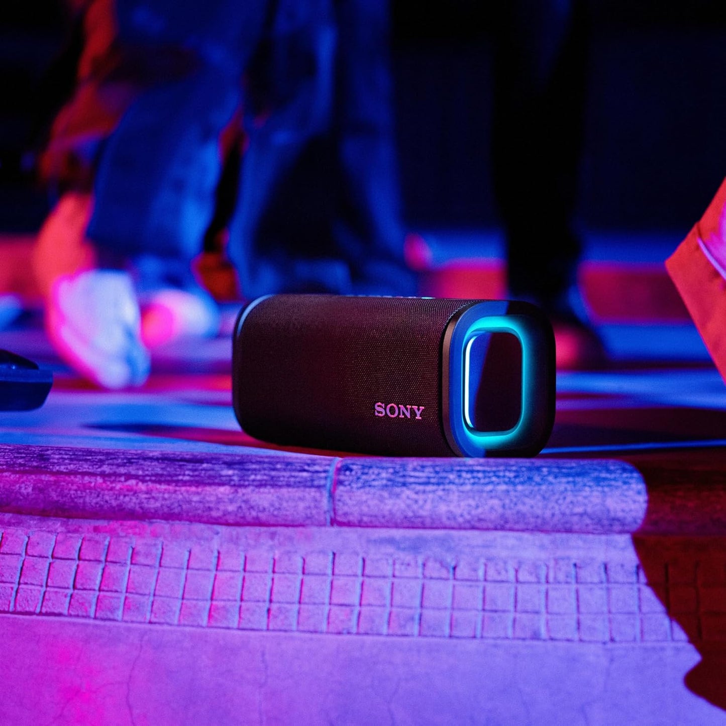 Sony New Launch ULT Field 5 Bluetooth Wireless Speaker with Massive Bass|360° Party Light|25hrs Playtime|IP67|Shoulder Strap|Quick Charge|Built in Powerbank|Party Connect(SRS-ULT50)-Black