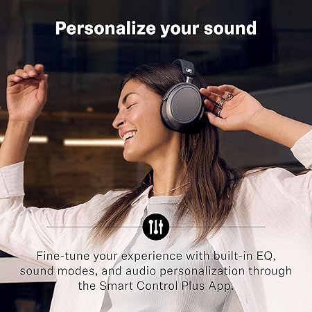 Sennheiser Momentum 4 Wireless Over Ear Headphones, German Design, ANC, 60h Battery, Customizable Sound, 4 Digital Mics for Crystal-Clear Calls, Multipoint Connectivity, 1 Yr Warranty, Graphite