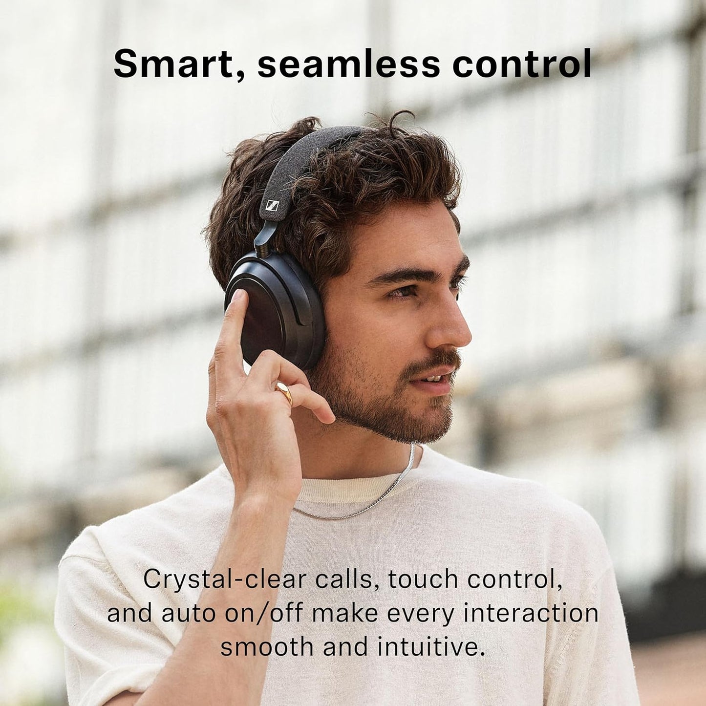 Sennheiser Momentum 4 Wireless Over Ear Headphones, German Design, ANC, 60h Battery, Customizable Sound, 4 Digital Mics for Crystal-Clear Calls, Multipoint Connectivity, 1 Yr Warranty, Graphite