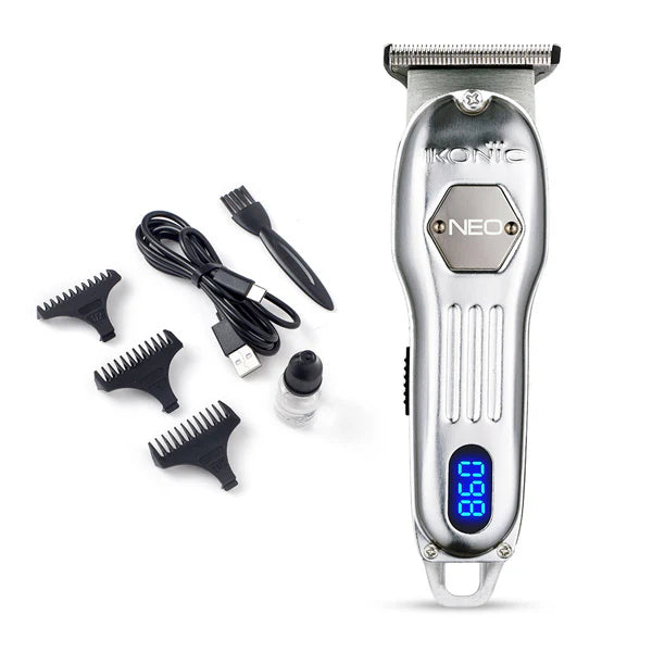 Ikonic Professional Neo Hair Trimmer for Men | Cordless Rechargeable Beard & Hair Trimmer | Precision Blades | Adjustable Cutting Length | USB Charging | Low Noise Grooming Trimmer