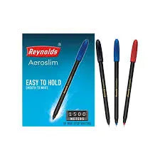 Reynolds AEROSLIM BP 5 CT POUCH - BLUE | Ball Point Pen Set With Comfortable Grip | Pens For Writing | School and Office Stationery | Pens For Students | 0.7mm Tip - Image #11