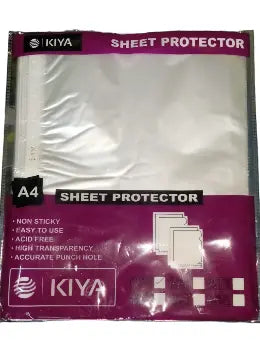 KIYA® Sheet Protector folders | Size: A4 | MICRONS | Transparent Premium Collection Quality - Image #1