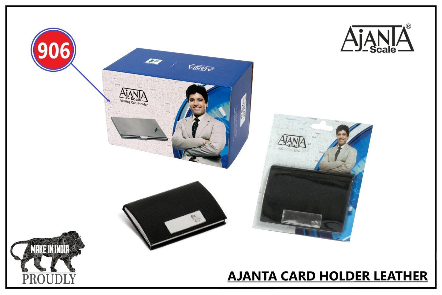 Ajanta Card Holder 906 (1 Pcs.) Credit Card Holder Debit Card Holder Business Card Holder Visiting Card Holder Visiting Card Case Black Card Holder Leather Card Holder ATM Card Holder Magnetic Closure