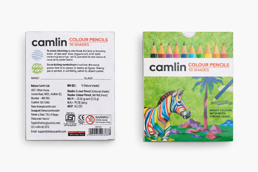 Camlin Colour Pencils Set – 12 Shades | Smooth & Vibrant Colours | Strong Leads for School & Art Use | MRP ₹35