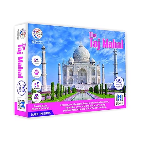 Ratna's Taj Mahal Jigsaw Puzzle. 99 Pieces Jigsaw with an Information Guide