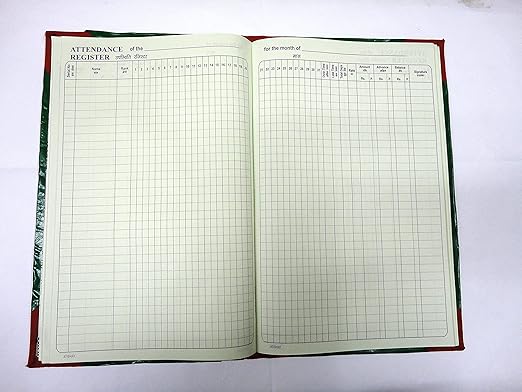 Attendance Register Book for School AND Offices  RecordS