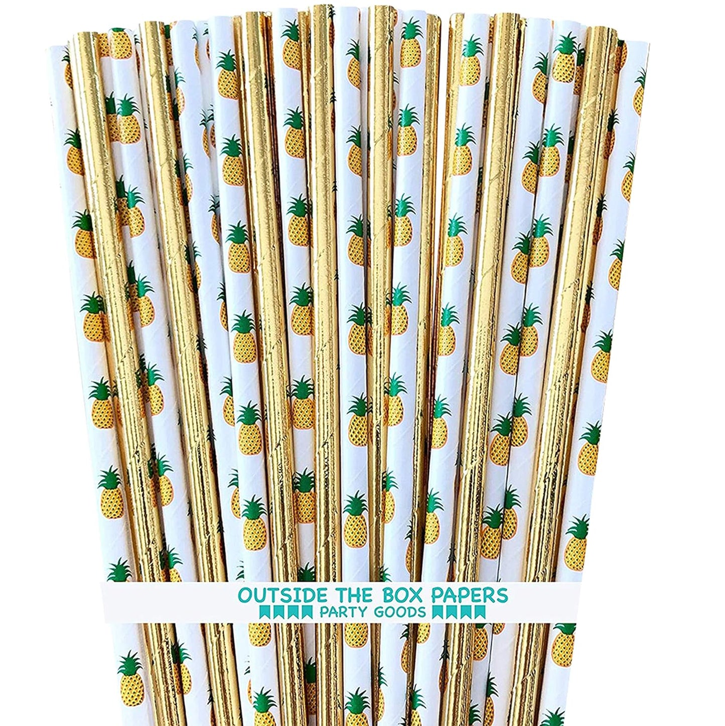 Art & Craft Foil Paper Straws - 7.75 Inches - Multicolor