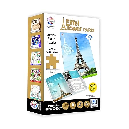 Ratna's Jumbo Floor Puzzle Eiffel Tower 500 Pieces Jumbo Jigsaw Puzzle Size (98 cm X 67 cm)