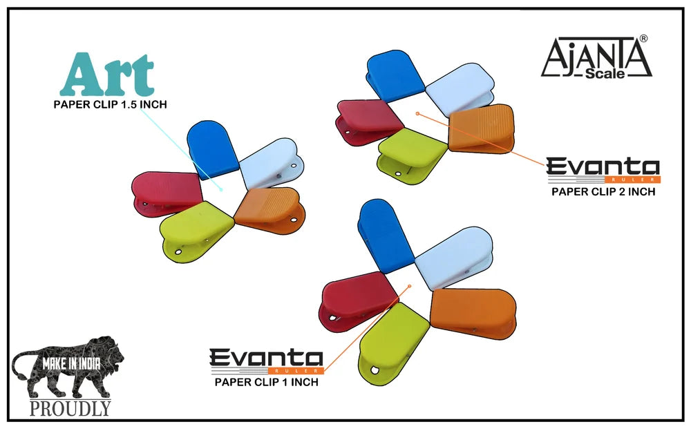 Ajanta 1 Inch Paper Clip No. 975 – Strong Grip, Rust-Resistant Steel | Smooth Finish |
