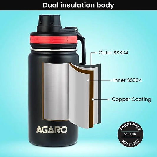 AGARO Imperial Vacuum Flask Black - Image #1