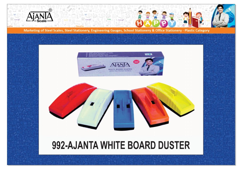 Ajanta Magnetic Duster 998 Whiteboard Duster with 2 Whiteboard Marker attach space!